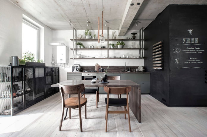 móveis de cozinha estilo loft