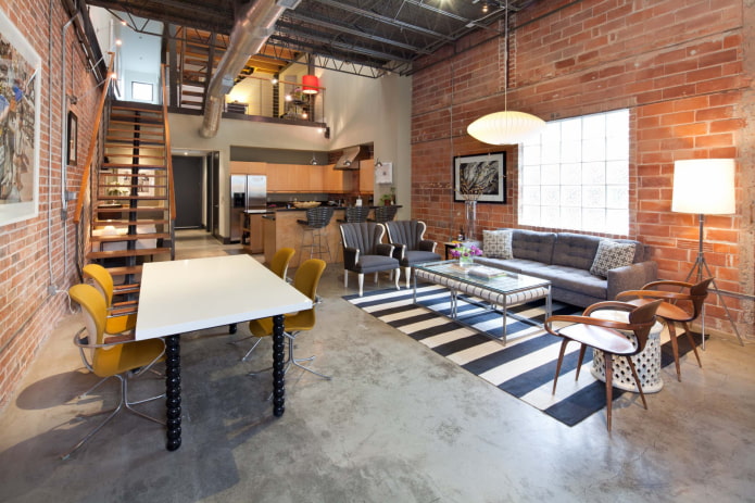 decoração de casa em estilo loft