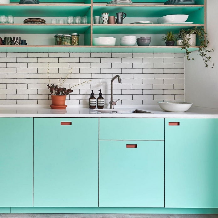 cozinha moderna menta