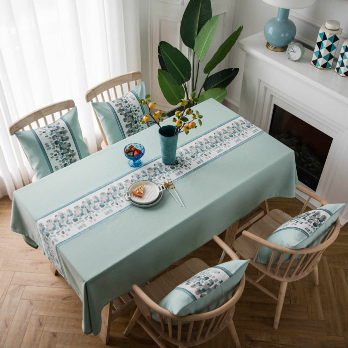 toalha de mesa menta