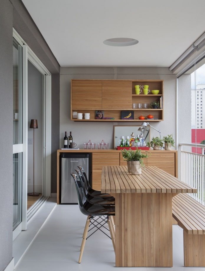 transferência completa da cozinha para a loggia