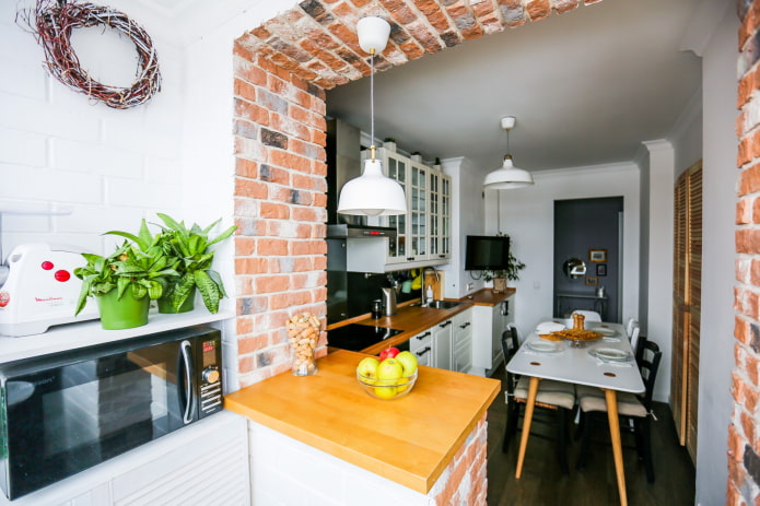 design de cozinha na loggia