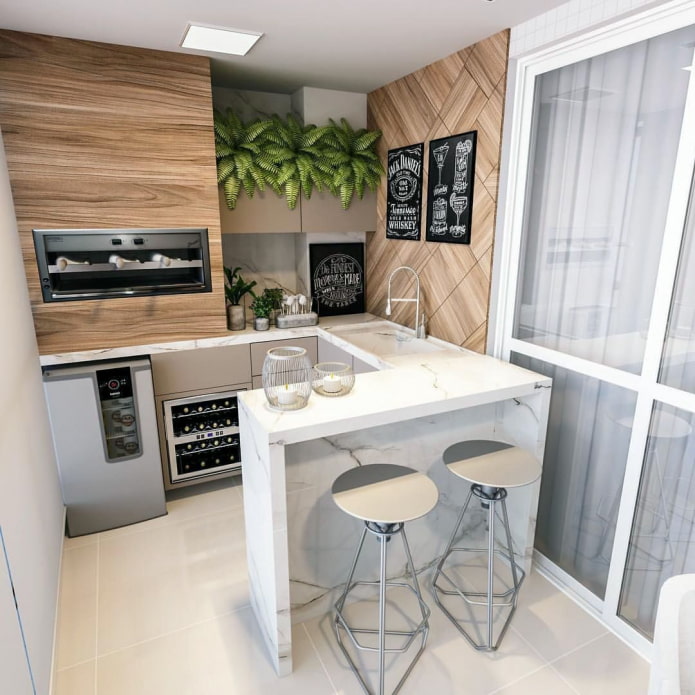 projeto de cozinha na loggia