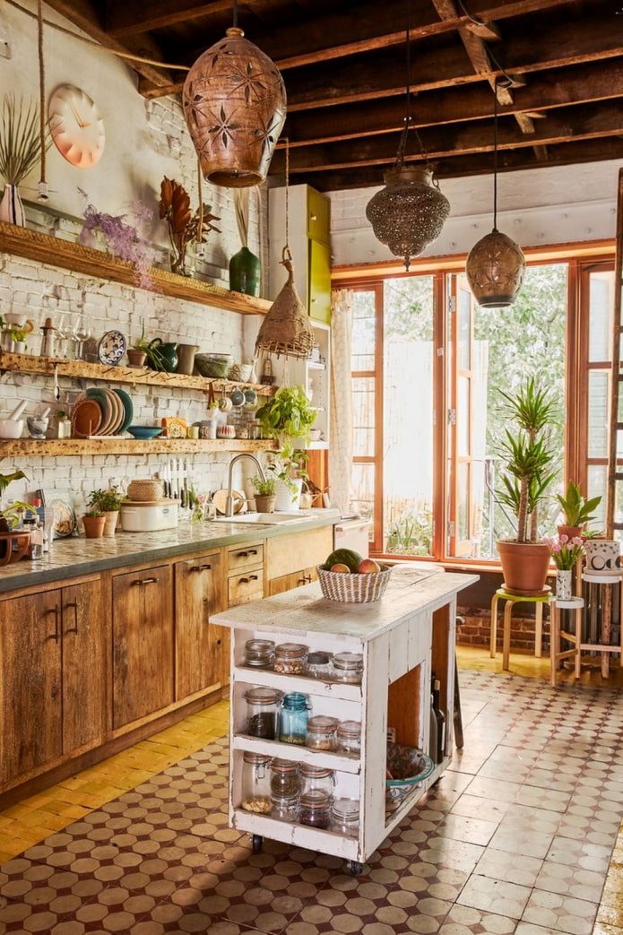 cozinha de estilo rústico