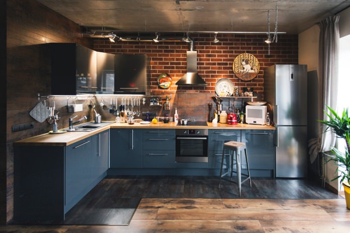 cozinha em estilo loft