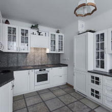 Conjunto de cozinha com fachadas de vidro-0