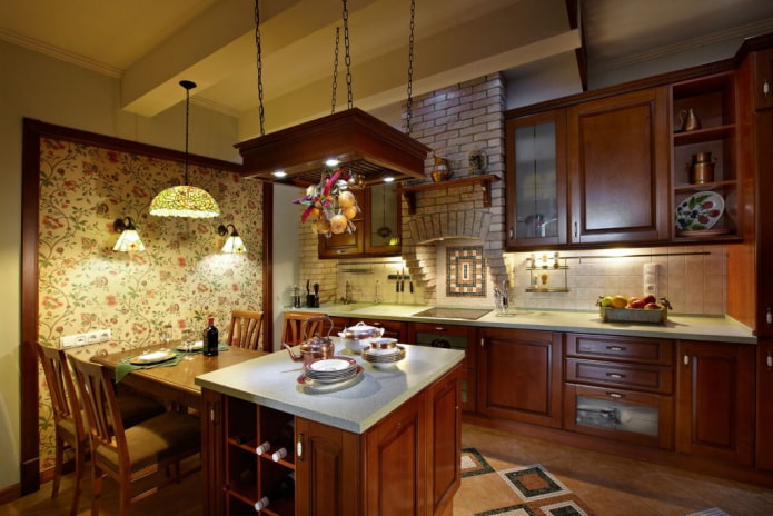 decoração de cozinha em estilo inglês