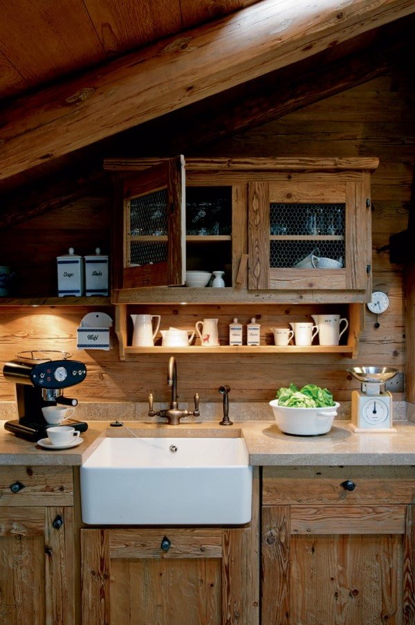 decoração de cozinha estilo chalé