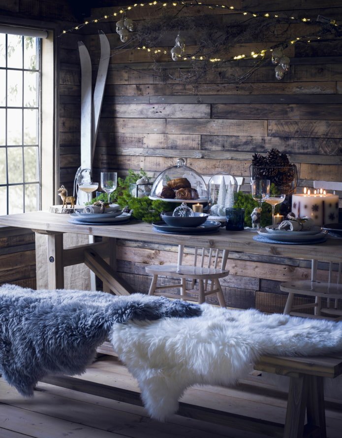 sala de jantar em estilo rústico