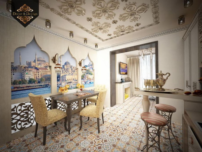 decoração de nicho em estilo oriental