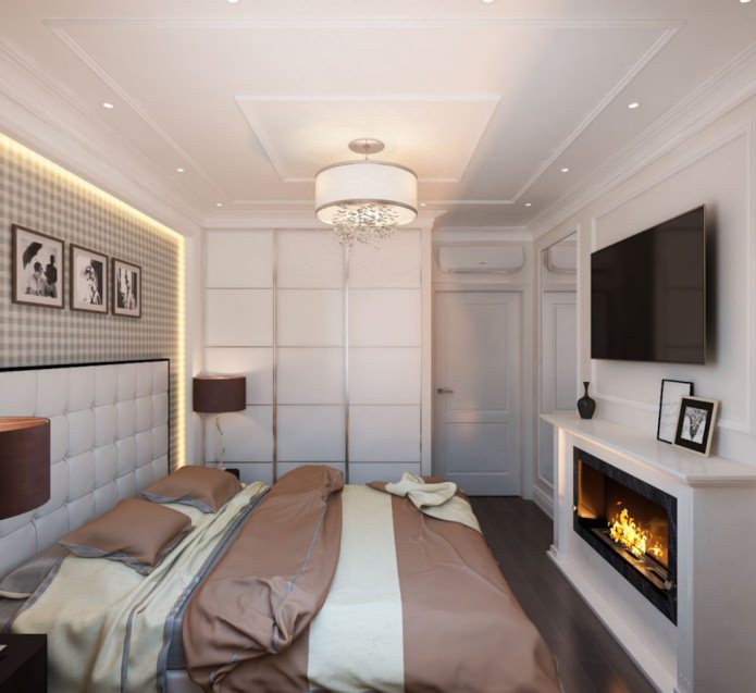 quarto com lareira