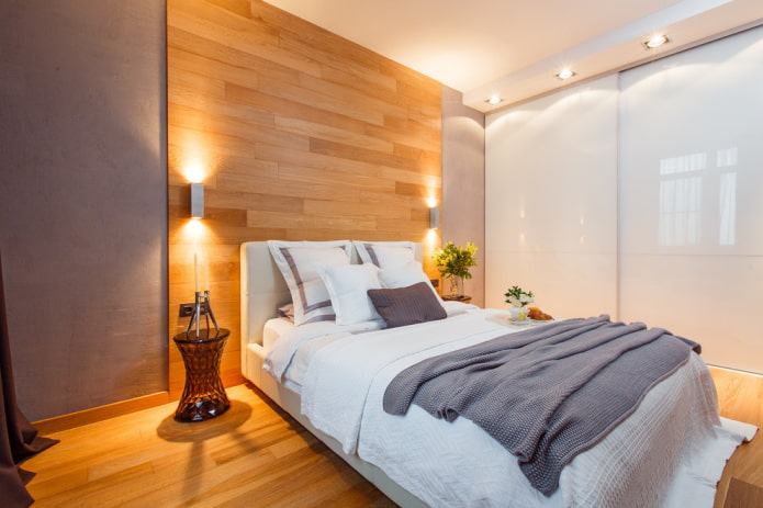 design de quarto no interior de um apartamento de 70 metros quadrados