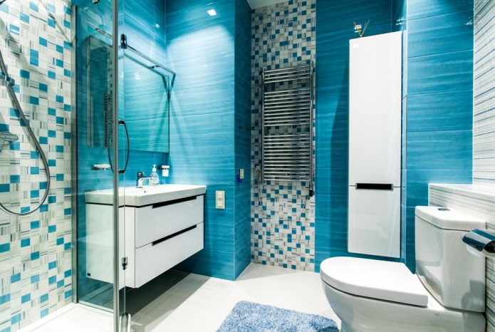 design de banheiro no interior de um apartamento de 70 metros quadrados