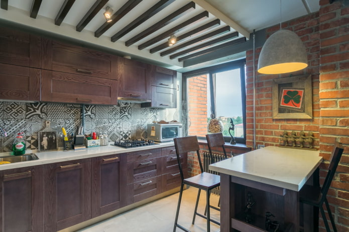 interior de um apartamento de 70 metros quadrados em estilo loft