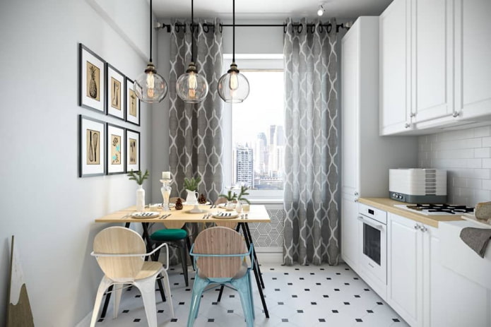 Interior de apartamento de 70 metros quadrados em estilo escandinavo