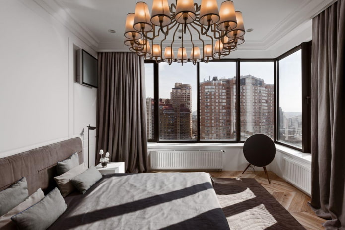 design de quarto no interior de um apartamento de 70 metros quadrados