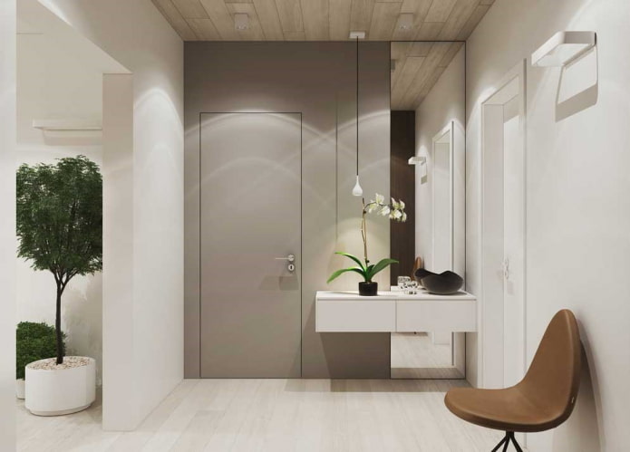 design de corredor no interior de um apartamento de 70 metros quadrados
