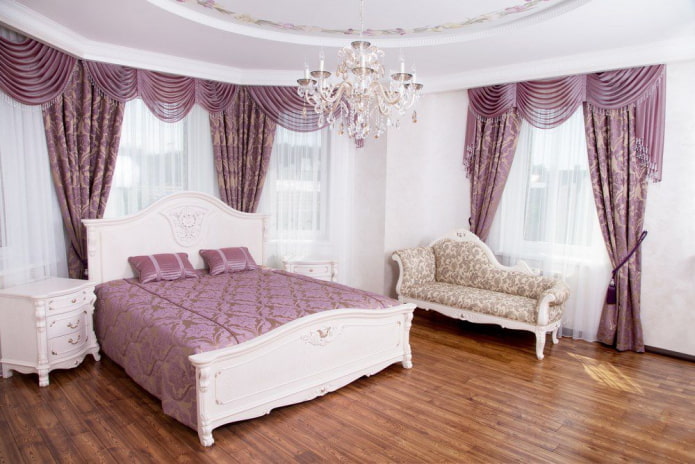 lambrequins de organza no quarto
