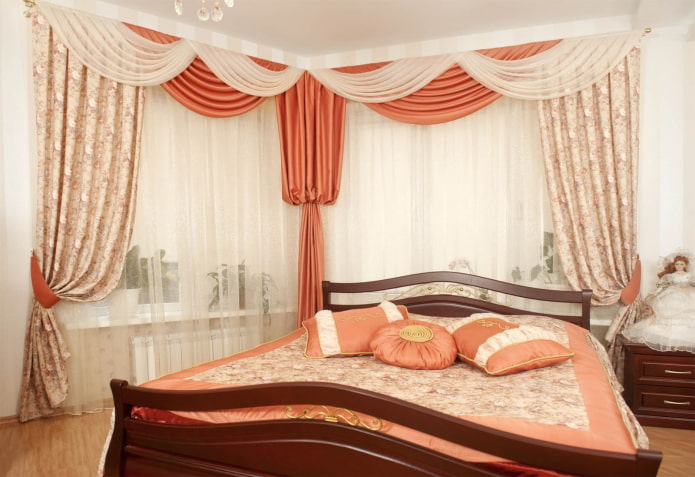lambrequins de chiffon no quarto