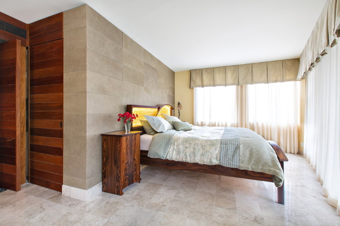 lambrequins no quarto em estilo moderno