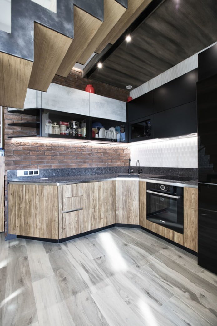 laminado cinza na cozinha