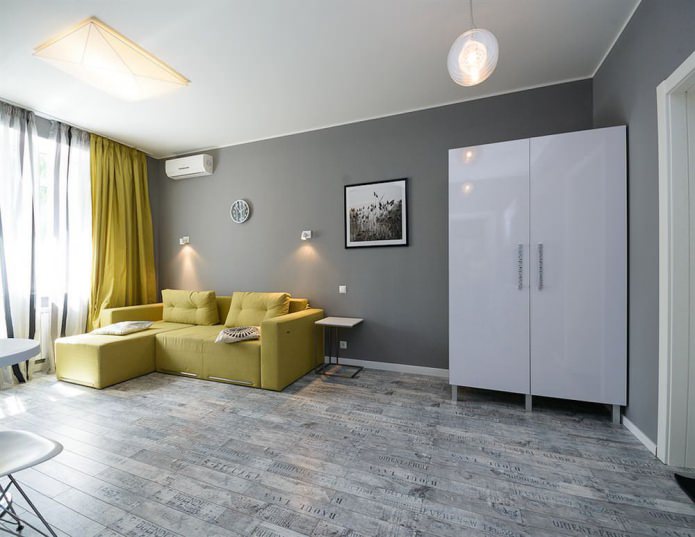 Laminado cinza no interior