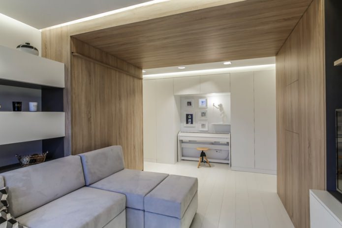 Teto laminado no interior