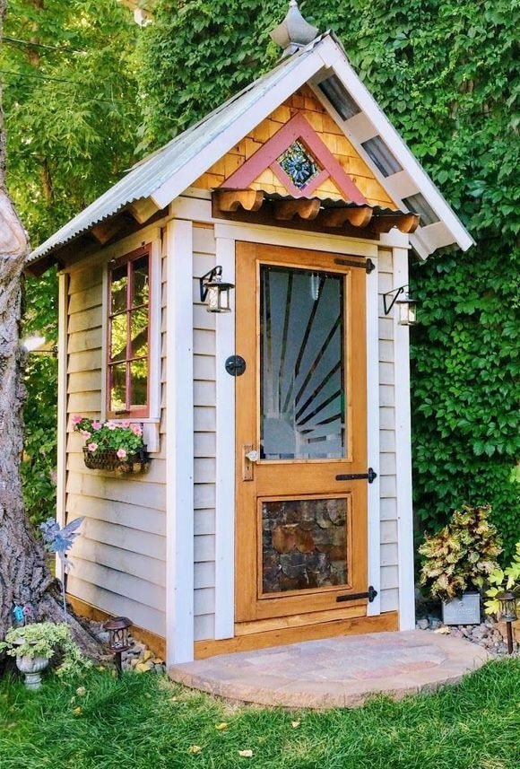 Casa para ferramentas de jardim