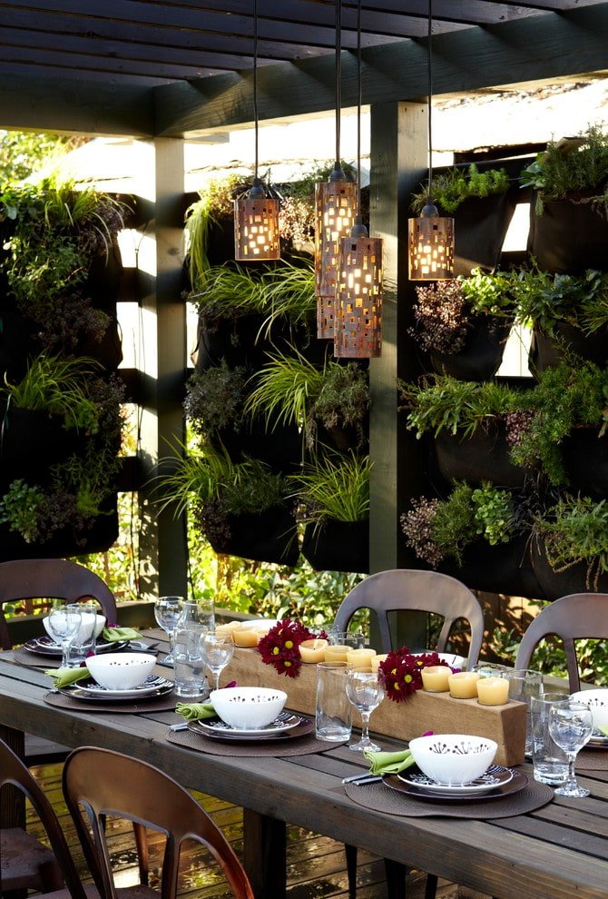 Horta em um gazebo