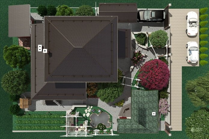 projeto de design de um terreno residencial de 5 acres