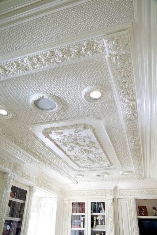 decoração de estuque no teto