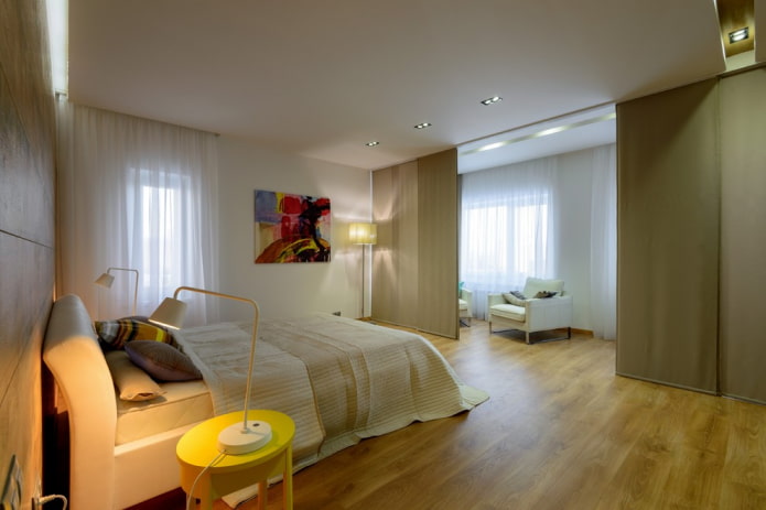 linóleo com laminado de imitação no quarto