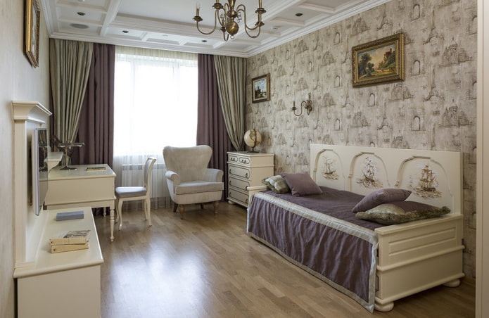 linóleo com laminado de imitação no interior