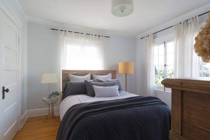 cortinas de linho branco no quarto