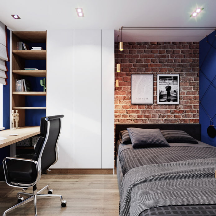 quarto com área de trabalho
