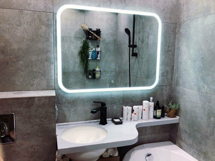 banheiro em estilo loft