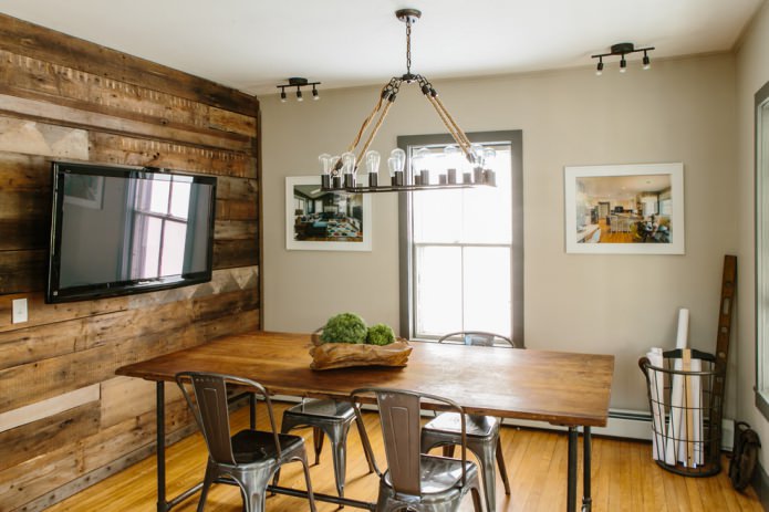 lustre com lâmpadas estilo loft