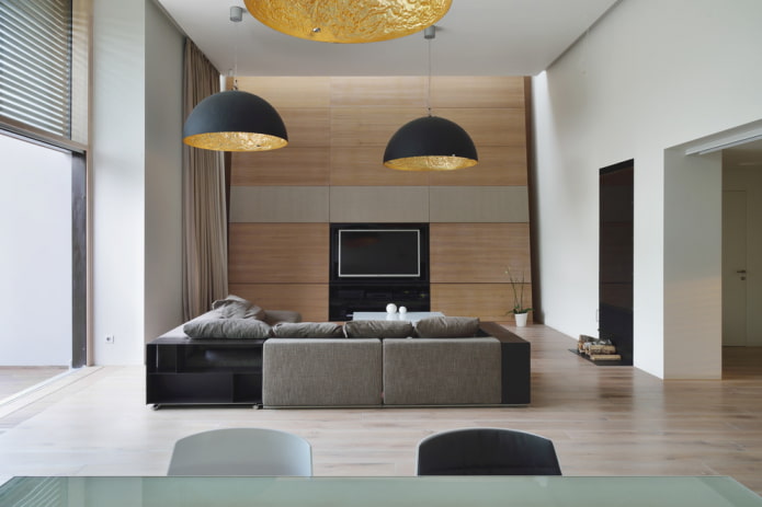 lustre no interior do corredor em estilo moderno estilo