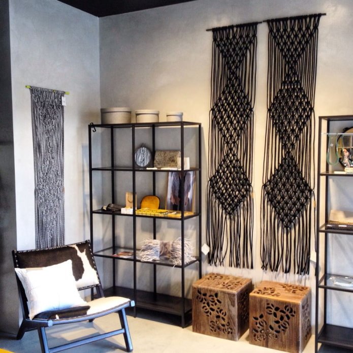 decorar a parede com macramê