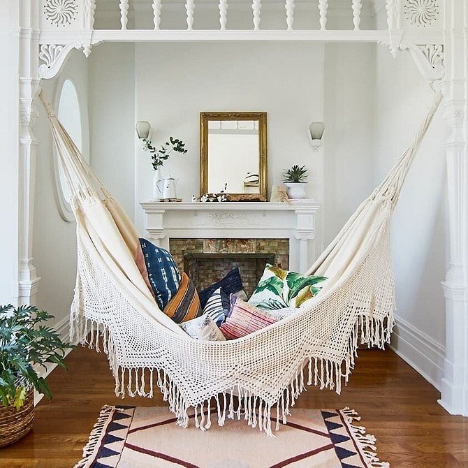 macramê no interior boho