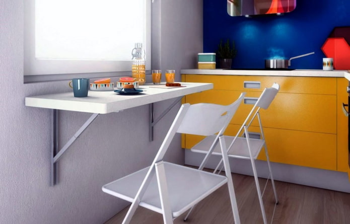 móveis transformadores para uma cozinha-sala de estar pequena