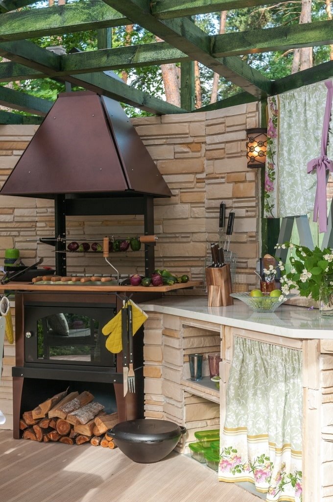 gazebo com fogão