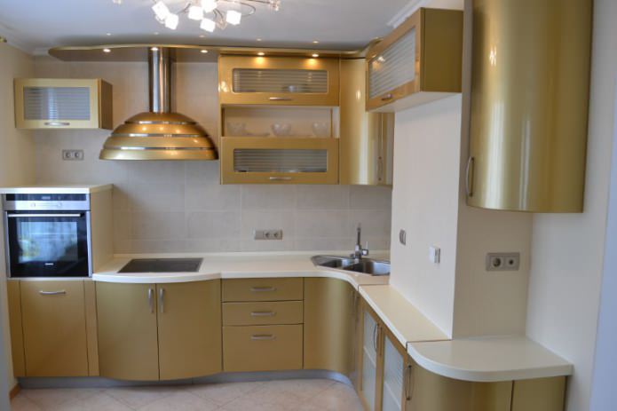 Fachadas de cozinha em MDF com revestimento de esmalte