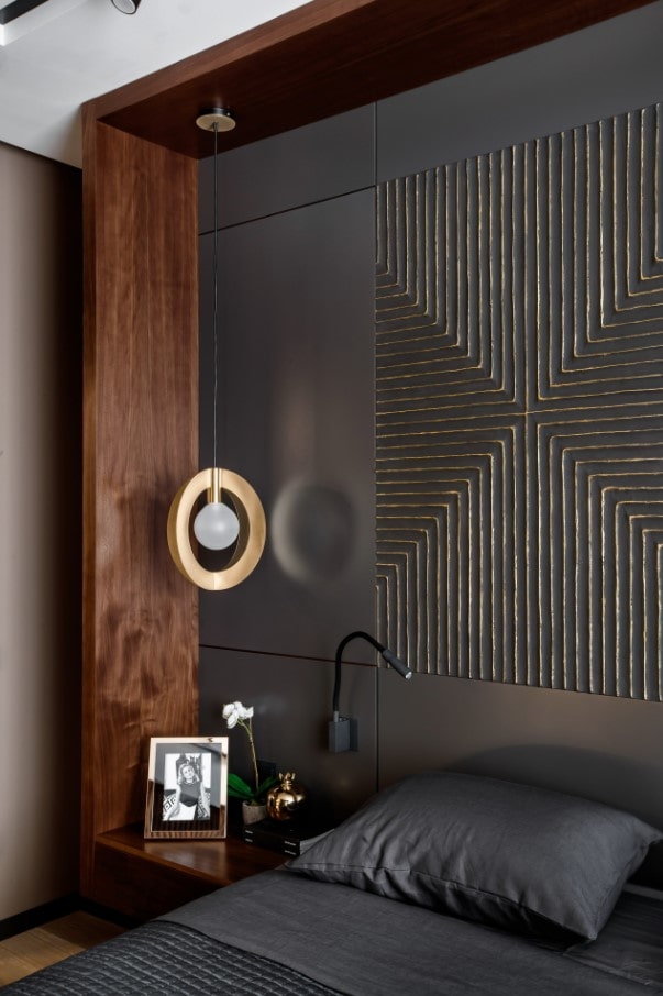 decoração da parede atrás da cama