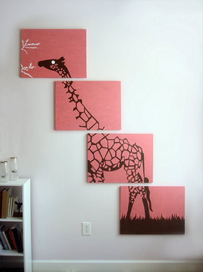 imagem modular com a imagem de uma girafa