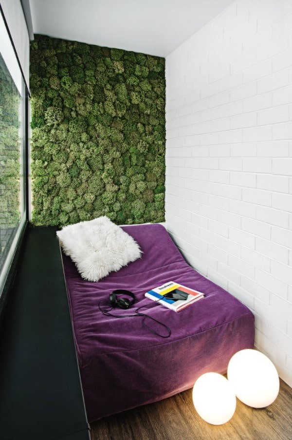 área de relaxamento na varanda
