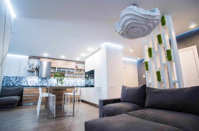 móveis com decoração de musgo