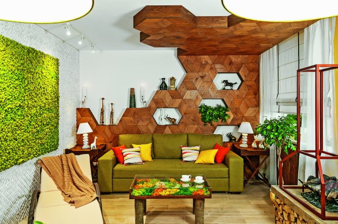 decoração de parede da sala de estar