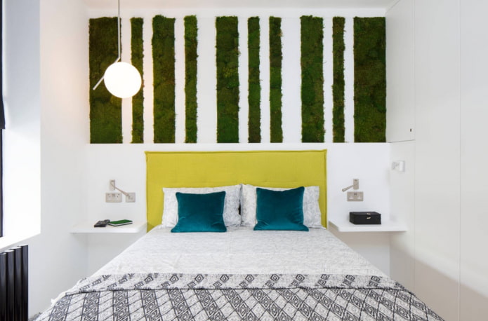 decoração de parede acima da cama