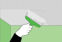 Preparação para colar placas de teto